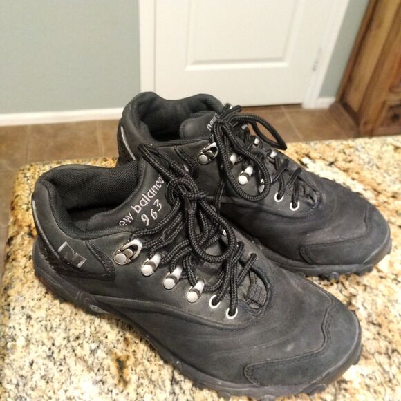 Rare New Balance 963 WW963BK Womens Hiking Shoes Sneakers Sz 7 Black Lace Up - Picture 2 of 12